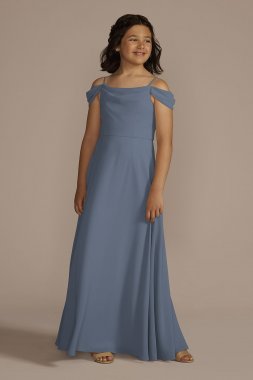 Chiffon Swag Sleeve Junior Bridesmaid Dress JB9959