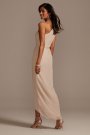 One Shoulder Chiffon Tulip Hem Bridesmaid Dress David's Bridal F20233