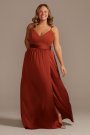 Double Spaghetti Strap Charmeuse Bridesmaid Dress David's Bridal F20346