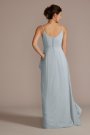 Chiffon V-Neck Cascade Skirt Bridesmaid Dress David's Bridal F20540