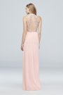 Open-Back Sequin and Mesh Bridesmaid Dress David's Bridal F19608S