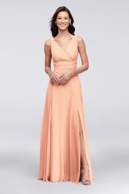 Surplice Tank Long Chiffon Bridesmaid Dress David's Bridal F19831