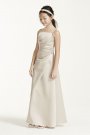 Long Satin Ball Gown with Side Ruching David's Bridal JB1675