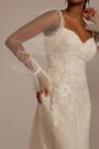 Allover Lace Billow Sleeve Tall Plus Wedding Dress MS251261