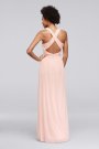 Mesh Long Bridesmaid Dress with Crisscross Back David's Bridal W10974