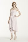 Strapless Chiffon Short Dress David's Bridal F12284