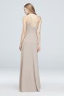 Spaghetti Strap Bridesmaid Dress with V-Neck David's Bridal F19935