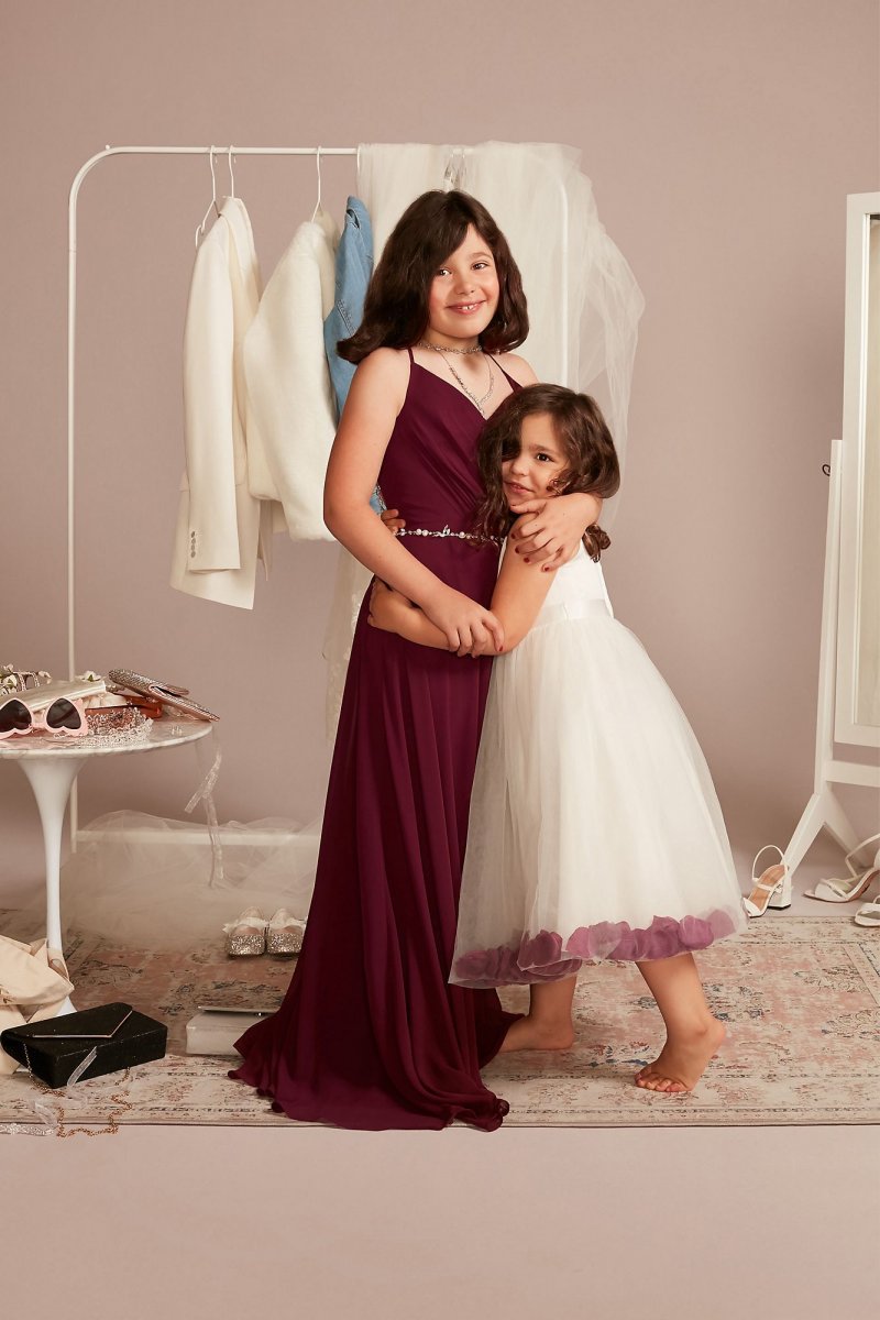 Spaghetti Strap Full Skirt Junior Bridesmaid Dress David's Bridal JB9918