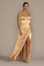 Spaghetti Strap Draped Charmeuse Bridesmaid Dress GS290120