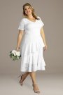 Harmony Tiered Lace Plus Size Short Wedding Dress Kiyonna 19220901