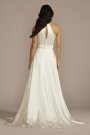 High Neck Satin A-Line Wedding Dress WG4101