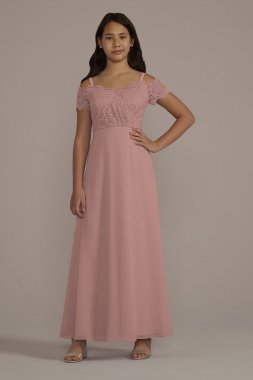 Stretch Lace Chiffon Junior Bridesmaid Dress JB9951