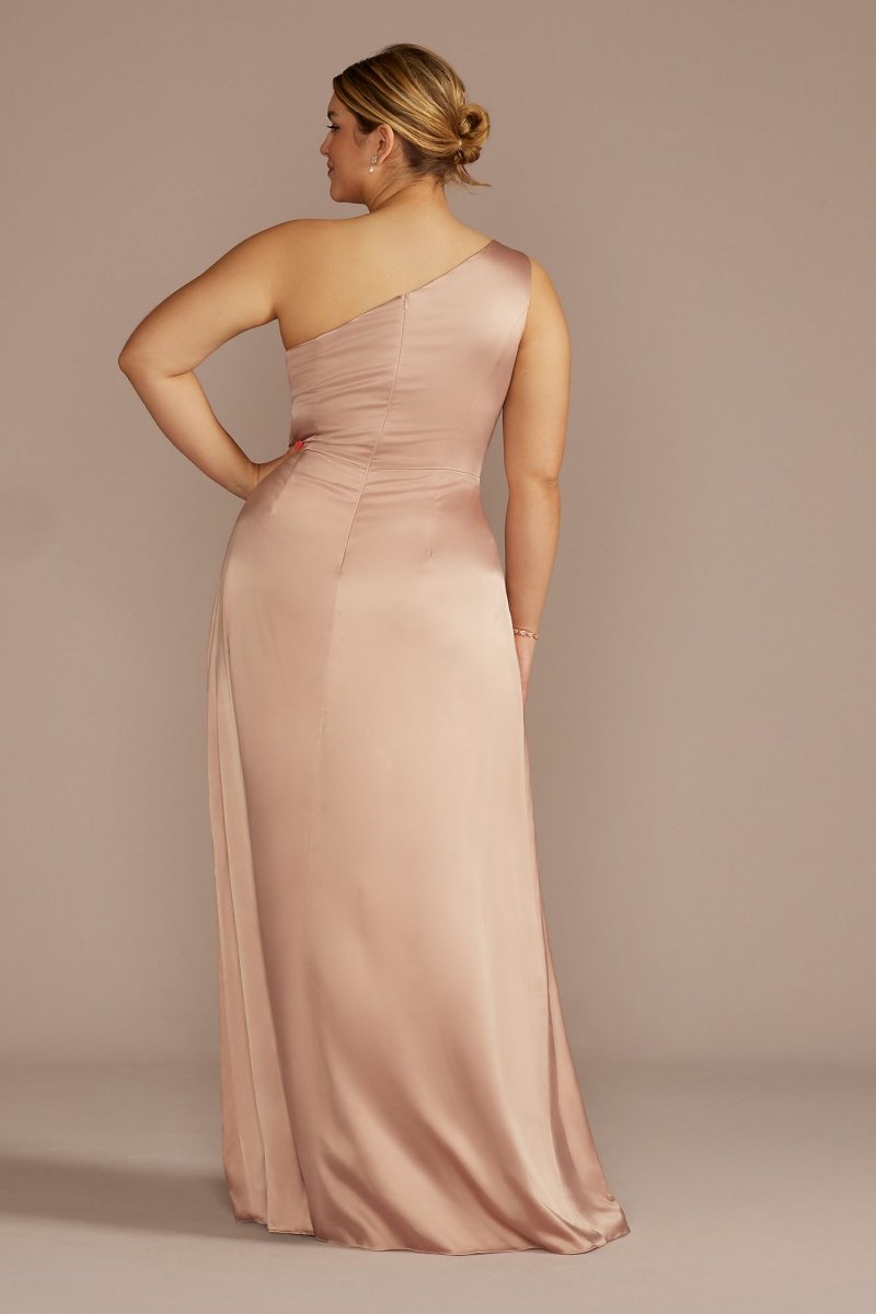 Stretch Charmeuse One-Shoulder Bridesmaid Dress F20683