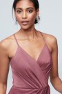 Spaghetti Strap Crepe-Back Satin Bridesmaid Dress David's Bridal F20009