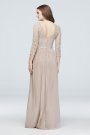 Three-Quarter Lace and Mesh Bridesmaid Dress David's Bridal F19908