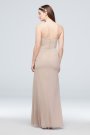 Pleated Strapless Bridesmaid Dress with Cascade David's Bridal F20013