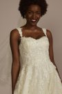 Lace Applique Tank Ball Gown Wedding Dress CWG958