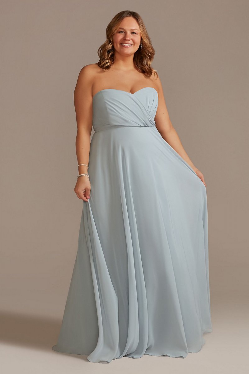 Strapless Full Skirt Bridesmaid Dress David's Bridal F20321