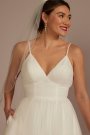 Beaded Strap Low Back Tulle A-Line Wedding Dress WG4097