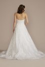 V-Neck Halter Beaded Lace Ball Gown Wedding Dress CWG955