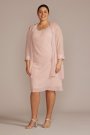 Plus Embellished Scoop Neck Short Jacket Dress RM Richards 2583W