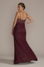 Lace Draped Cowl Neck Bridesmaid Dress GS290114