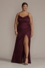 Lace Draped Cowl Neck Bridesmaid Dress GS290114