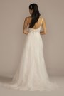 Scoop Back Boned Bodice Lace Wedding Dress WG4090