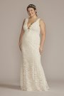 Lace Tank Tall Plus Wedding Gown with V-Back DB Studio 4XL9WG4061