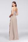 Crinkle Chiffon Dress with Cascade Skirt David's Bridal W10840