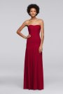 Long Fit and Flare Mesh Bridesmaid Dress David's Bridal F18076