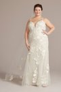 Lace Applique Tulle Mermaid Plus Size Wedding Gown Melissa Sweet 8MS251255