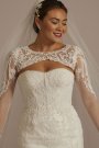 Beaded Lace Wedding Dress with Removable Sleeves CWG962