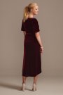 Velvet Flutter Sleeve Midi Dress with Tie Waist DB Studio DS270123