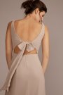 Chiffon Sleeveless Tie-Back Bridesmaid Dress David's Bridal F20555