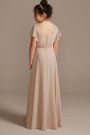 Flutter Sleeve Full Skirt Junior Bridesmaid Dress David's Bridal JB9917