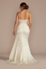 Beaded Corset Bodice Sheath Draped Wedding Dress SWG950