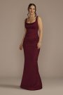 Stretch Satin Tank Bridesmaid Dress with Train GS290127