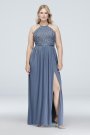 Open-Back Lace and Mesh Bridesmaid Dress David's Bridal F19608