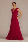 Chiffon Ruffle Boho Bridesmaid Dress David's Bridal F20586