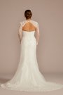 Beaded Lace Wedding Dress with Removable Sleeves CWG962