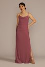 Ruched Jersey Spaghetti Strap Bridesmaid Dress F20567