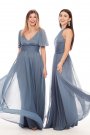 Flutter Sleeve Mesh Maternity Bridesmaid Dress David's Bridal F20167