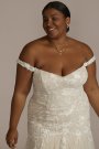 Off the Shoulder Mermaid Plus Size Wedding Gown DB Studio 9WG4059