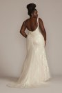 Sequin Scrolling Lace Tall Plus Wedding Gown Galina Signature 4XL9SWG918