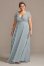 Flutter Sleeve Full Skirt Bridesmaid Dress David's Bridal F20065