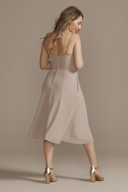 Chiffon Midi Cowl Neck Bridesmaid Dress David's Bridal F20397