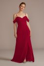 Chiffon Off-the-Shoulder Bridesmaid Dress David's Bridal F20509