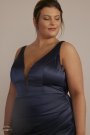 Stretch Satin Cowl Back Bridesmaid Dress Galina Signature GS290094