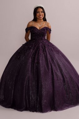 Plus Fairytale Ball Gown with Lace Applique Fifteen Roses 8FR2103 [8FR2103]  - $368.00